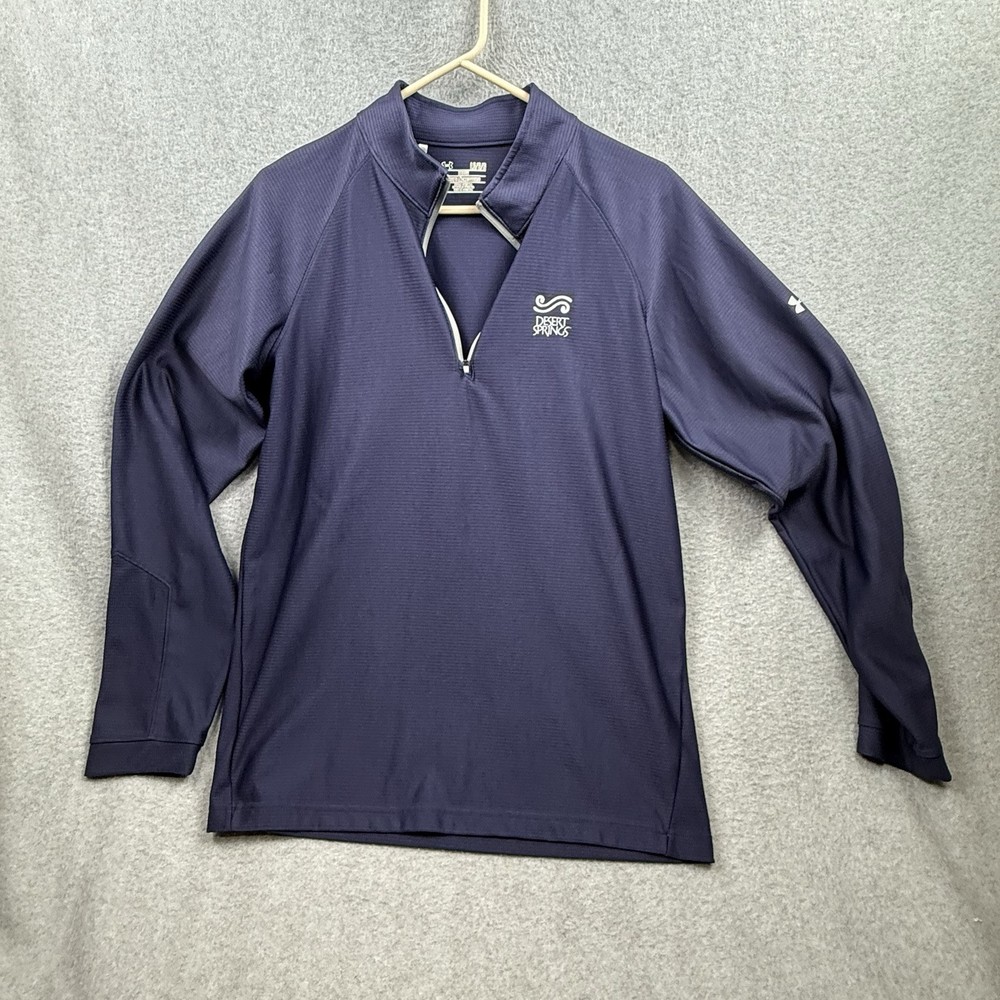 Under Armour Shirt Men’s Large Loose Blue Logo Desert Springs Blue