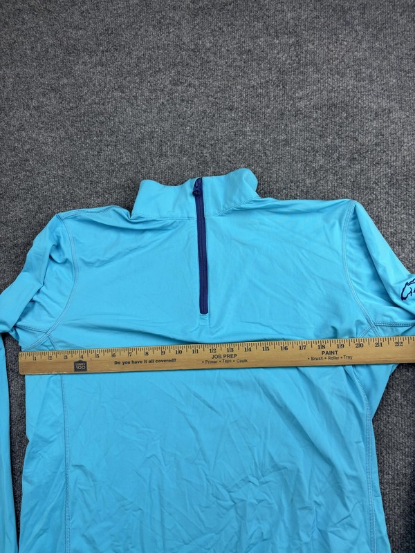 Greyson Pullover Mens Medium Blue Quarter Zip Golf Shirt Lightweight Stretch gallery