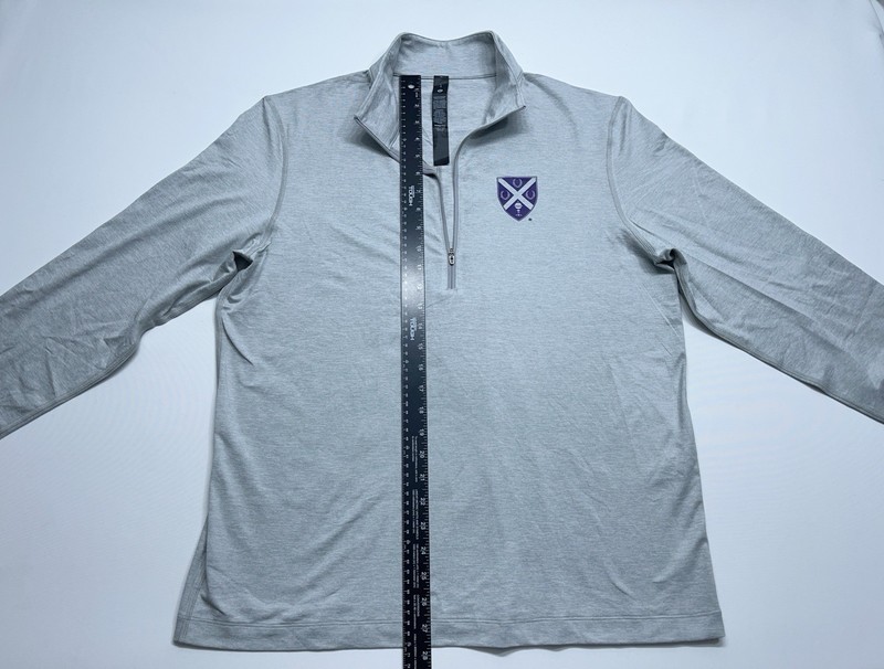 Lululemon Soft Jersey 1/4 Zip Mens Size Large Gray Pullover Style: LM3ES1S NWOT gallery