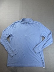 Municipal Sport Utility Gear Mens Quarter Zip Blue Medium Pullover Stretch