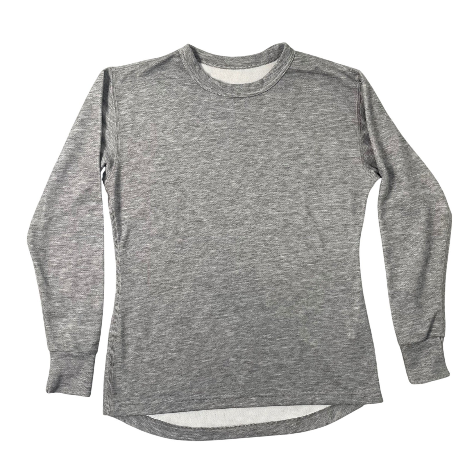 LL Bean Base Layer Shirt Mens Medium Grey Thermal Long Sleeve Vintage USA Winter gallery