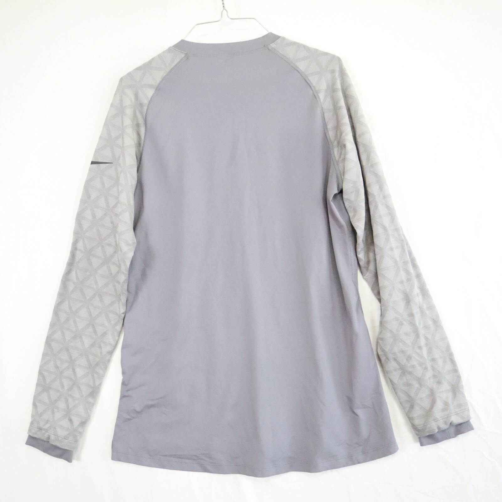Nike Pro Shirt Mens Medium Activewear Sports Training Gray Raglan Long Sleeve gallery