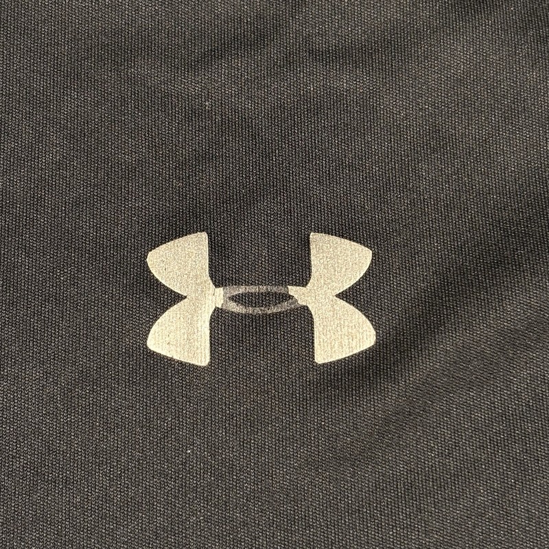 Under Armour Cold Black Run Performance T-Shirt Men XL Black Faded Logo Wicking gallery