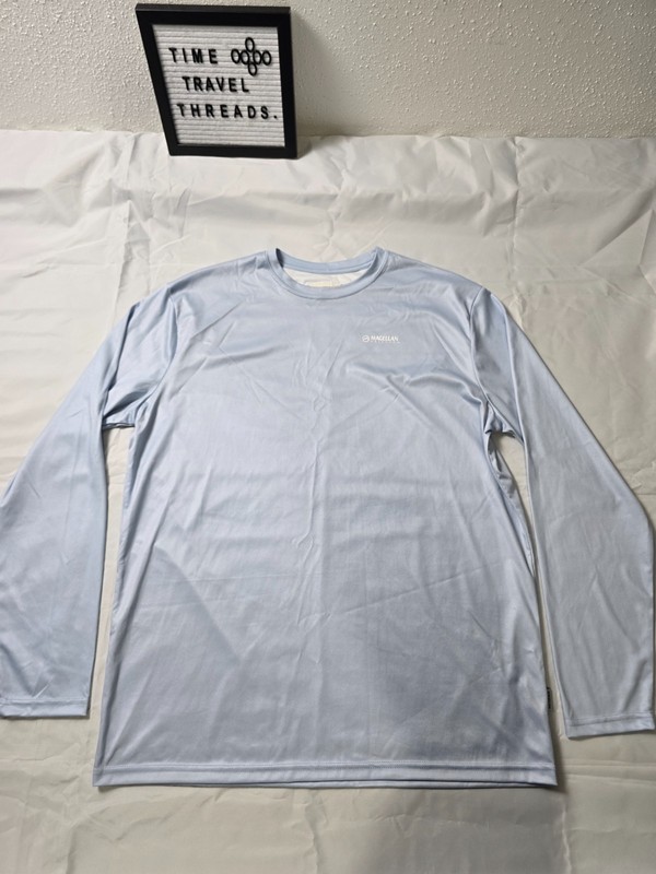 Magellan Classic Fit long sleeve light blue Fishing Shirt with Oyster - Men's M gallery