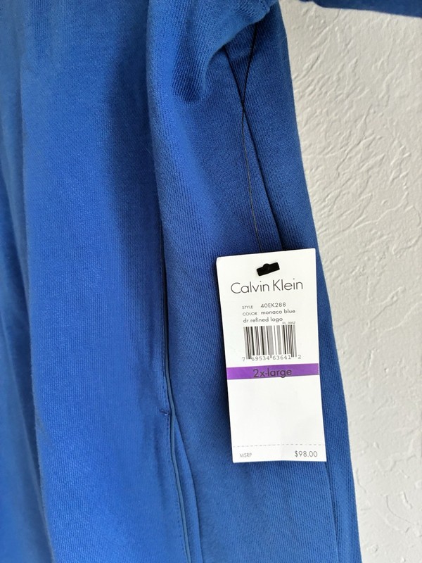 Calvin Klein Men's Performance, Quarter Zip, XXL Blue NWT gallery