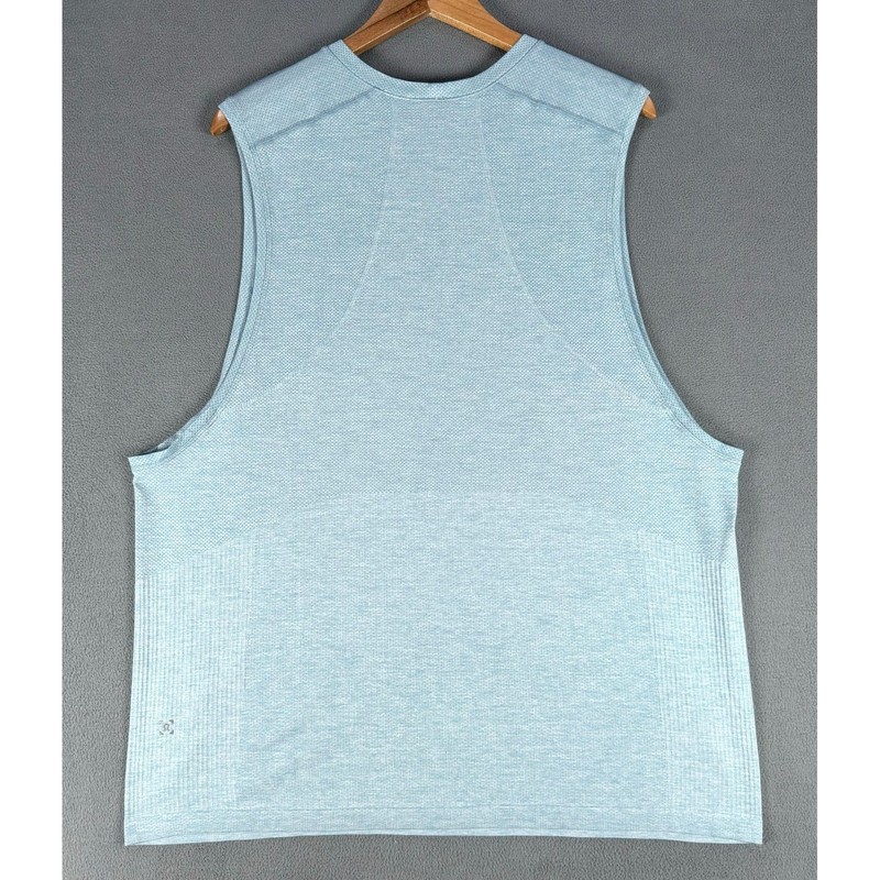 Lululemon Tank Top Mens 2XL Blue Metal Vent Tech Performance Gym Yoga Lounge gallery