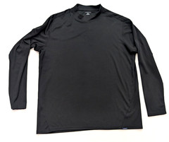 Lands’ End Men’s Athletic Shirt Size XXL / T 50-52 Black Long Sleeve