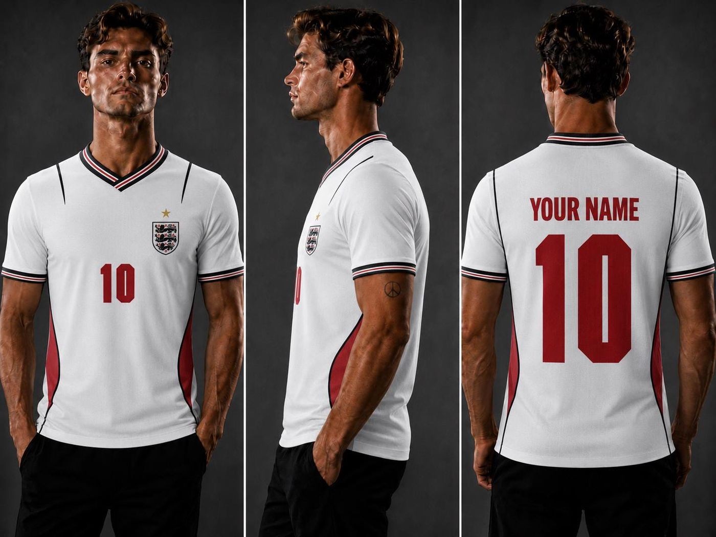 England Home 2026 Custom Name and Number Kane Soccer Jersey gallery