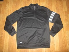 Mens ADIDAS CLIMALITE athletic quarter zip sweatshirt med M Md Med