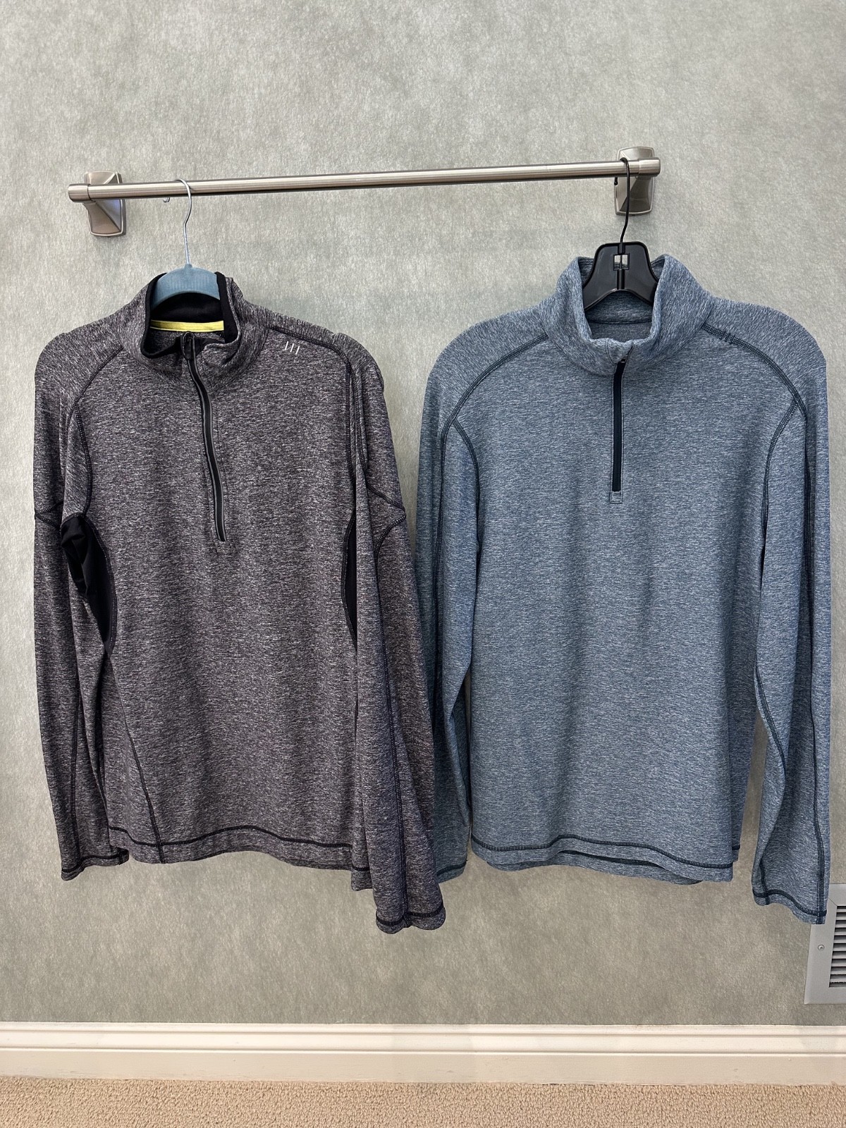 2 Mens Lululemon Quarter Zips - Gray and Blue - Size Small - Long Sleeve gallery