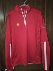 Shell Oil Red Under Armour Team Tech 1/4 Zip |NWOT | Size M