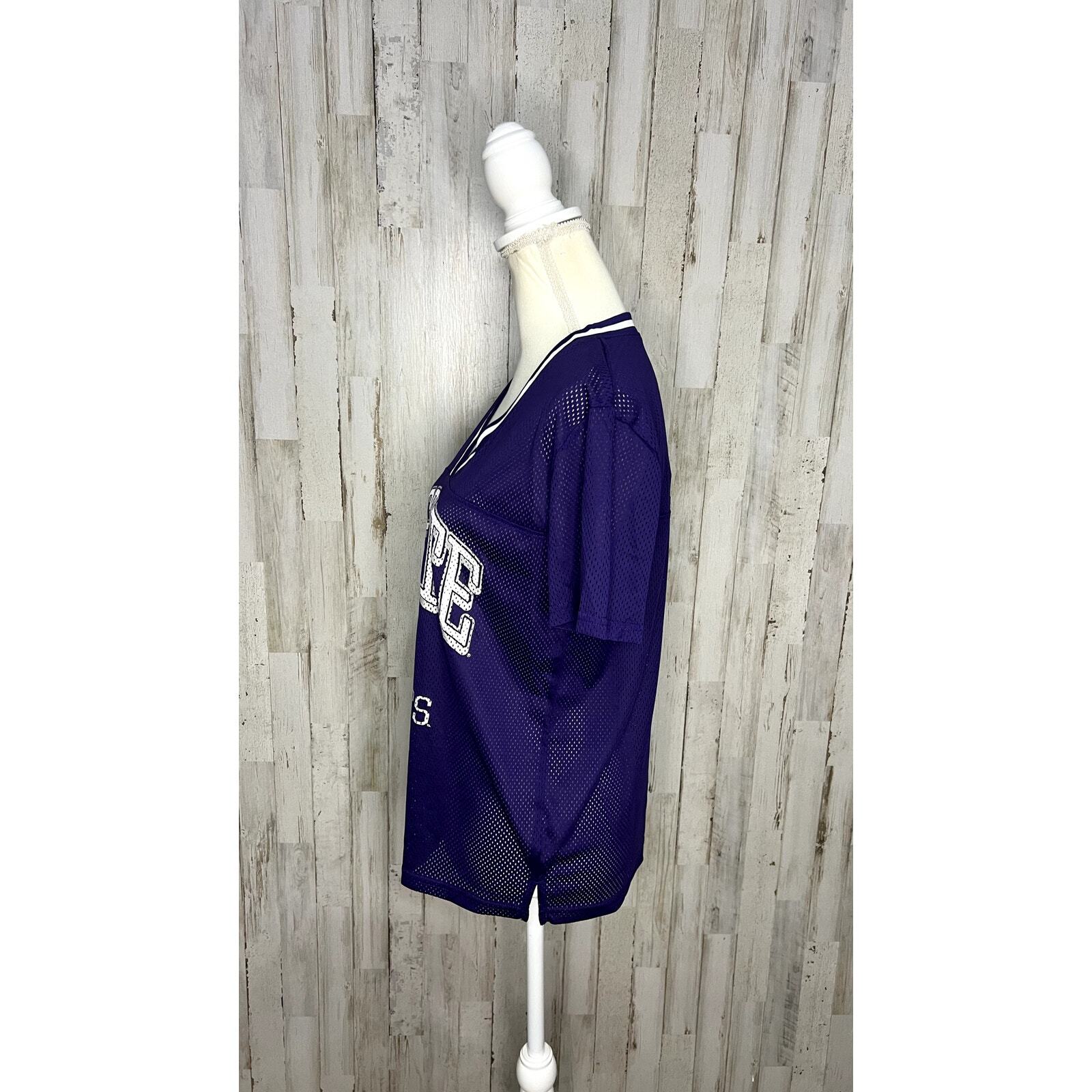 NWT Kansas State Wildcats Men's Purple Mesh Jersey T-Shirt Size XL Short Sleeve gallery