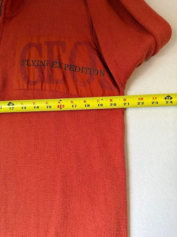 Killtec Geo Alaska Men Medium Orange Half Zip 100% Cotton Pullover Mock Neck gallery