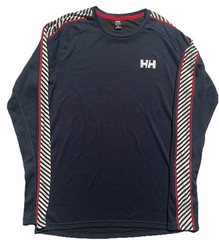 Helly Hansen LIFA Active Stripe Crew Base Layer Mens Large Ski Thermal