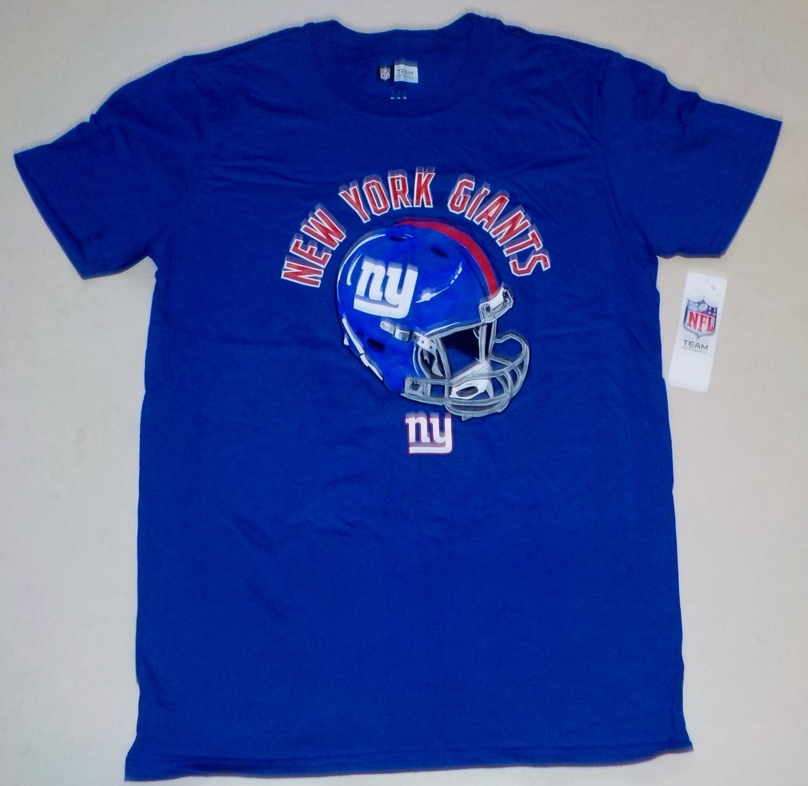 NEW YORK GIANTS NFL TEAM APPAREL 100% COTTON T SHIRT MEN'S M L XL 2X NWT BLUE gallery