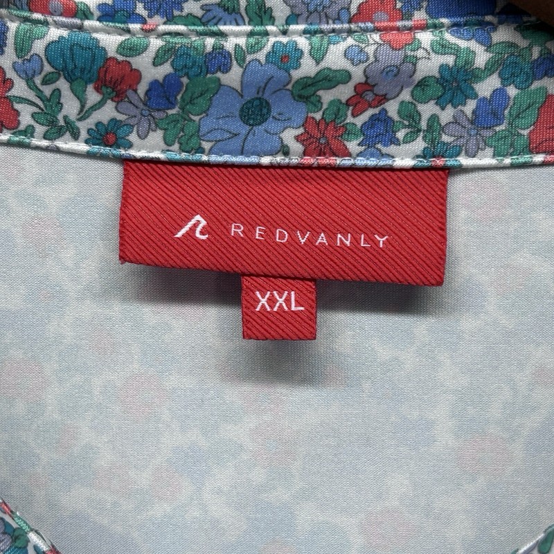 Redvanly Performance Golf Polo Men's Size 2XL Stretch All over Floral Print AOP. gallery