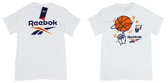 Reebok Spinster Basketball Graphic Print Short Sleeve Crew Neck Mens T-Shirt NWT