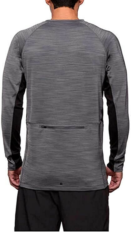 Hang Ten Men's Long Sleeve Sun Tee Quick Dry UPF 50+,Smoked Pearl Gray, Size M gallery