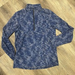 Lululemon Surge Warm Half 1/2 Zip Pullover Men’s Medium Blue Camo Sweater Base