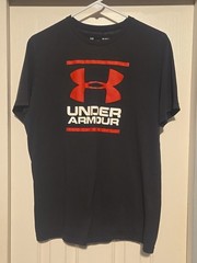 Under Armour Men’s Regular T-Shirt Size Medium Black and Red
