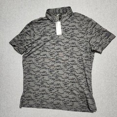 Adidas GO-TO PRT Polo Shirt IL9629 210 Black Large New Camo NWT MSRP $80 Grey