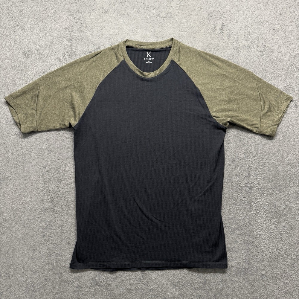 Kitsbow Superflow Cooling Shirt Men Large Mesh Cycling Jersey Tee Raglan Sleeve