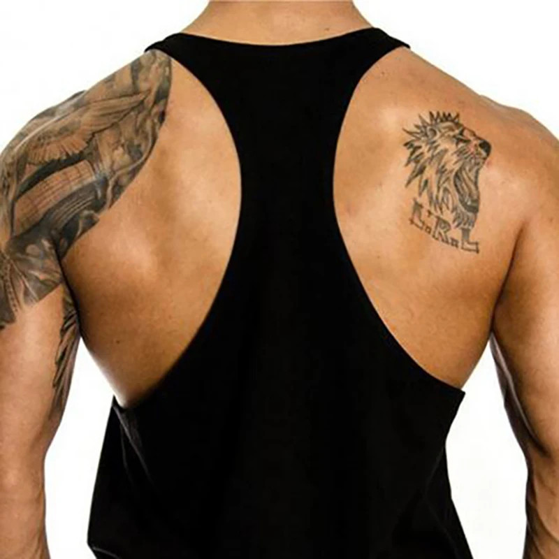 Summer Cotton Fitness Sleeveless Professional Bodybuilding Tank Tops Mens Y Back gallery