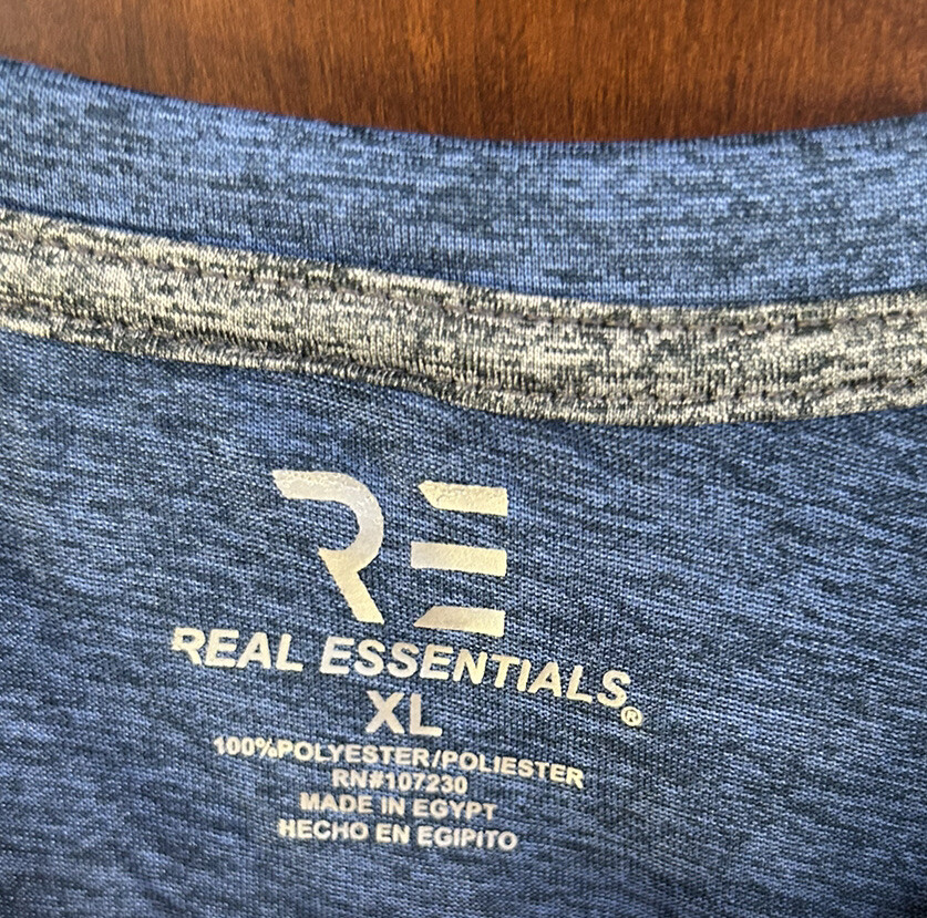 Real Essentials Tank Top Shirt Men’s X-Large Blue Microfiber Gym Running Active gallery