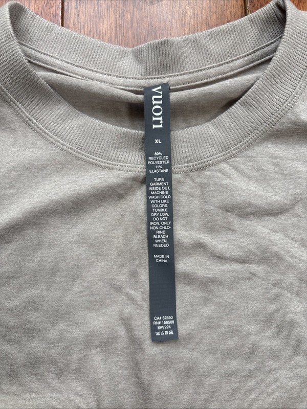Vuori Mens Ponto Performance Crew Size XL Grey gallery
