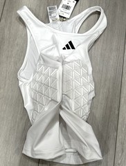 $80 NEW Adidas Padded Tank Top Men’s White Compression Sports Training Shirt 2XL