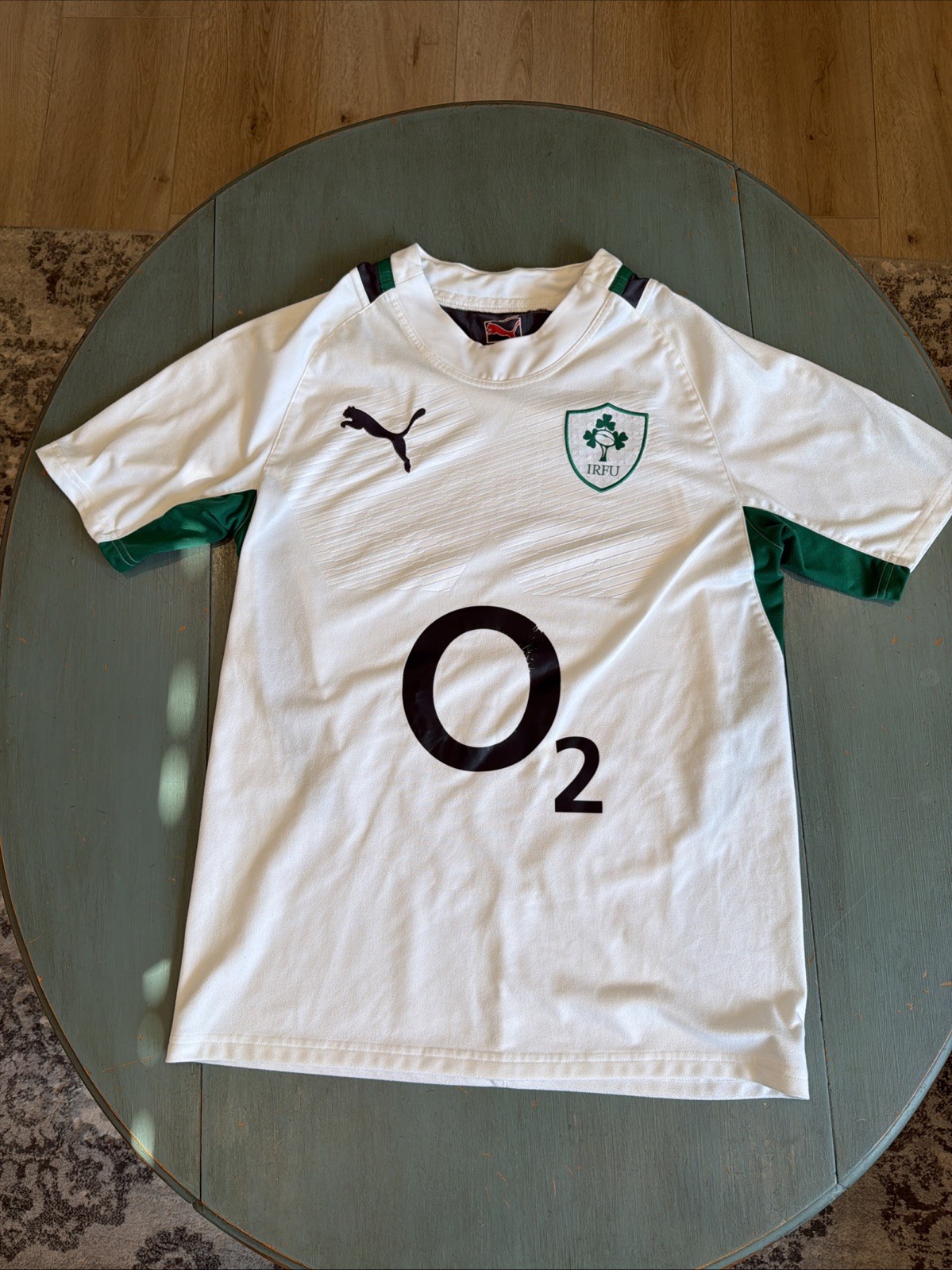 Puma Ireland Rugby Jersey IRFU O2 White Green Mens Medium gallery