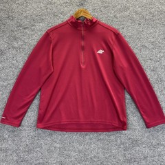 Eastern Mountain Sports Techwick Pullover Mens XL Red 1/4 Zip Long Sleeve Top