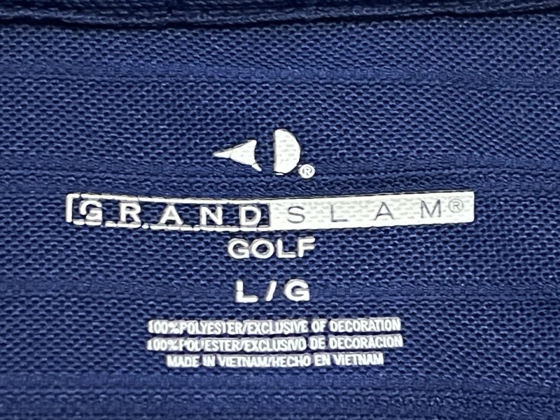 Grand Slam Solid Short Sleeve Golf Polo Shirt Men Large Blue gallery