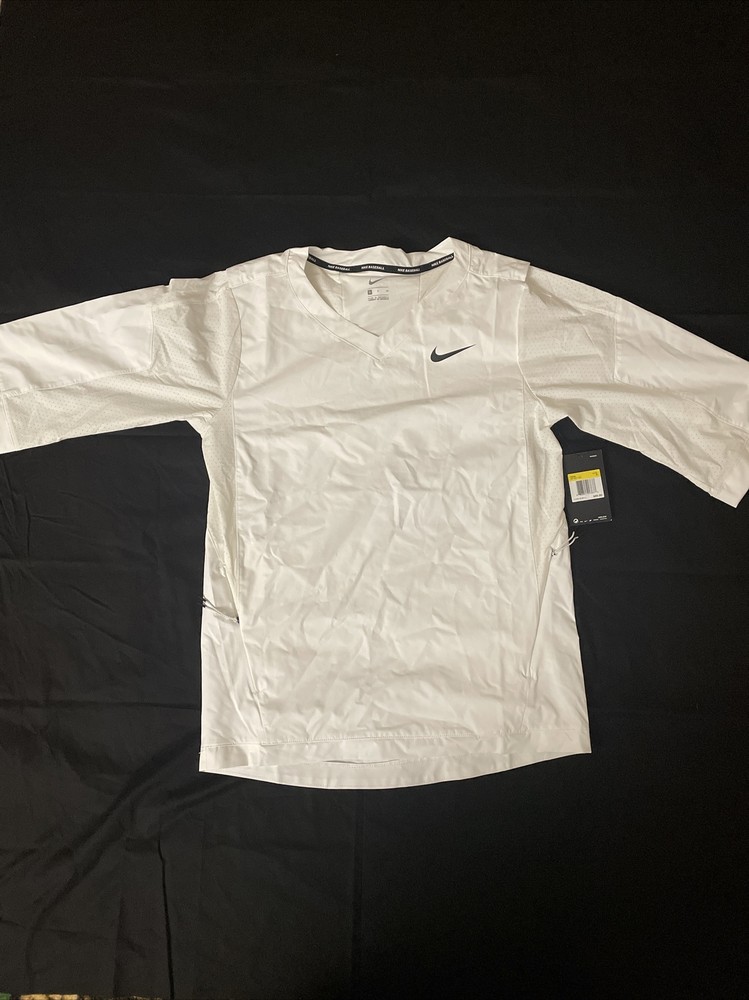 Nike Baseball 3/4 Hot Jacket NWT BP Pullover 3/4 Sleeve Top Size S 897383-100