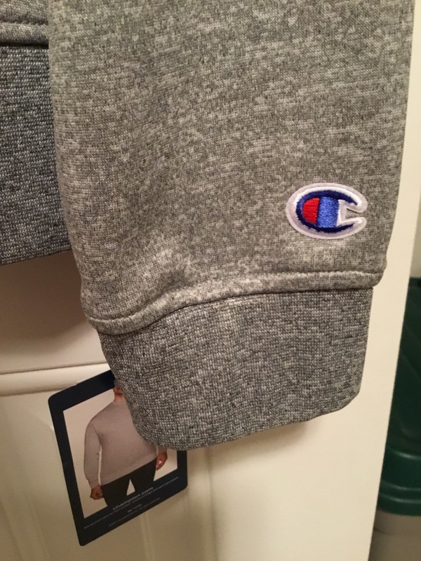 Men’s CHAMPION Oxford Grey Athleticwear Lightweight Sweatshirt - SZ LG - NWT gallery