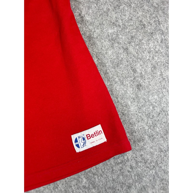 Vintage Firefighters Betlin Polo Shirt Mens Large Red Flame Baseball Sportswear gallery