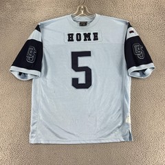FUBU Shirt Mens XL Blue Home 5 Football Jersey Mesh Athletic Hip Hop Streetwear