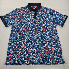 ByrdGang Short Sleeve Little Flowers UPF 50+ Stretch Polo Shirt Men’s Size XL