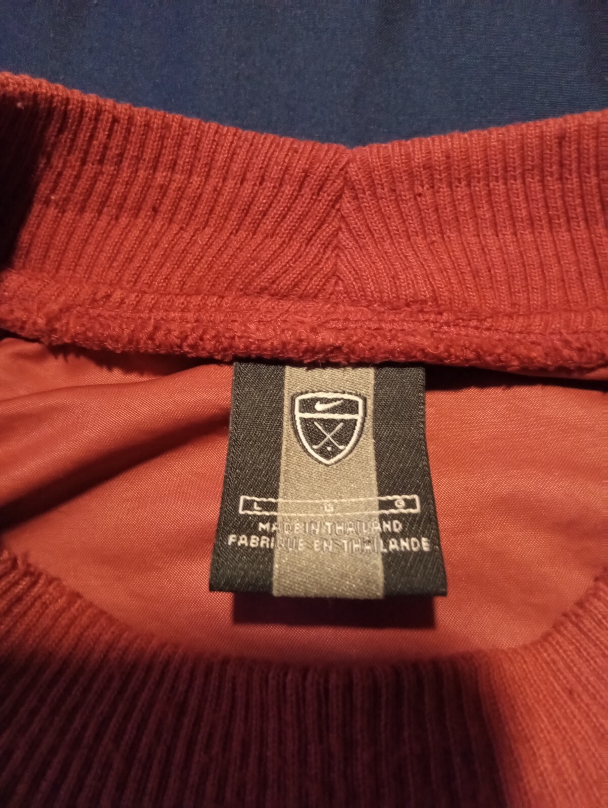 Nike Golf Shirt Mens Large Red Golf Crew neck Pullover Performance Dri Fit gallery