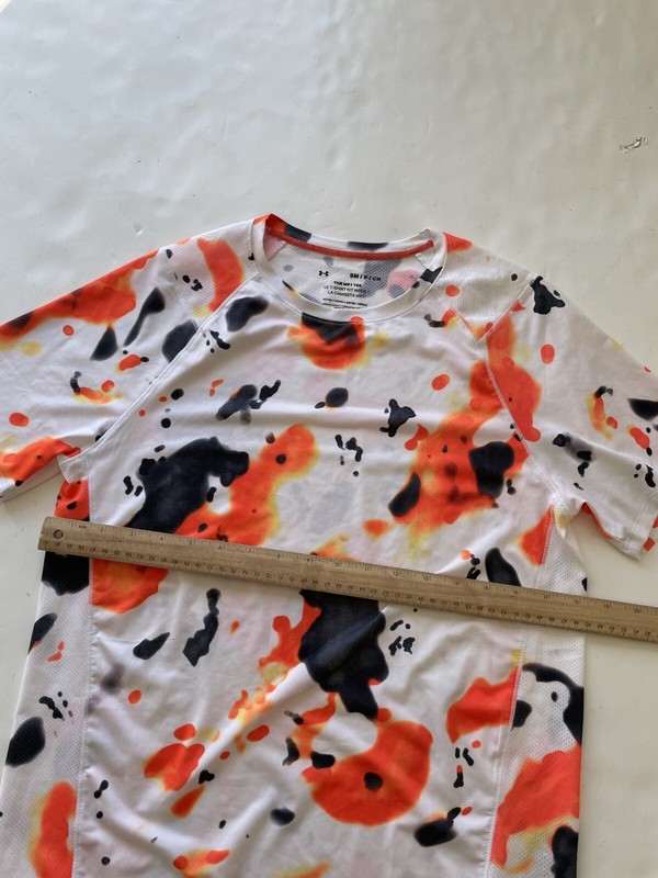Under Armour Men's Kazoku MK1 Up Stream Shirt Men's Small Snow Camo Orange gallery