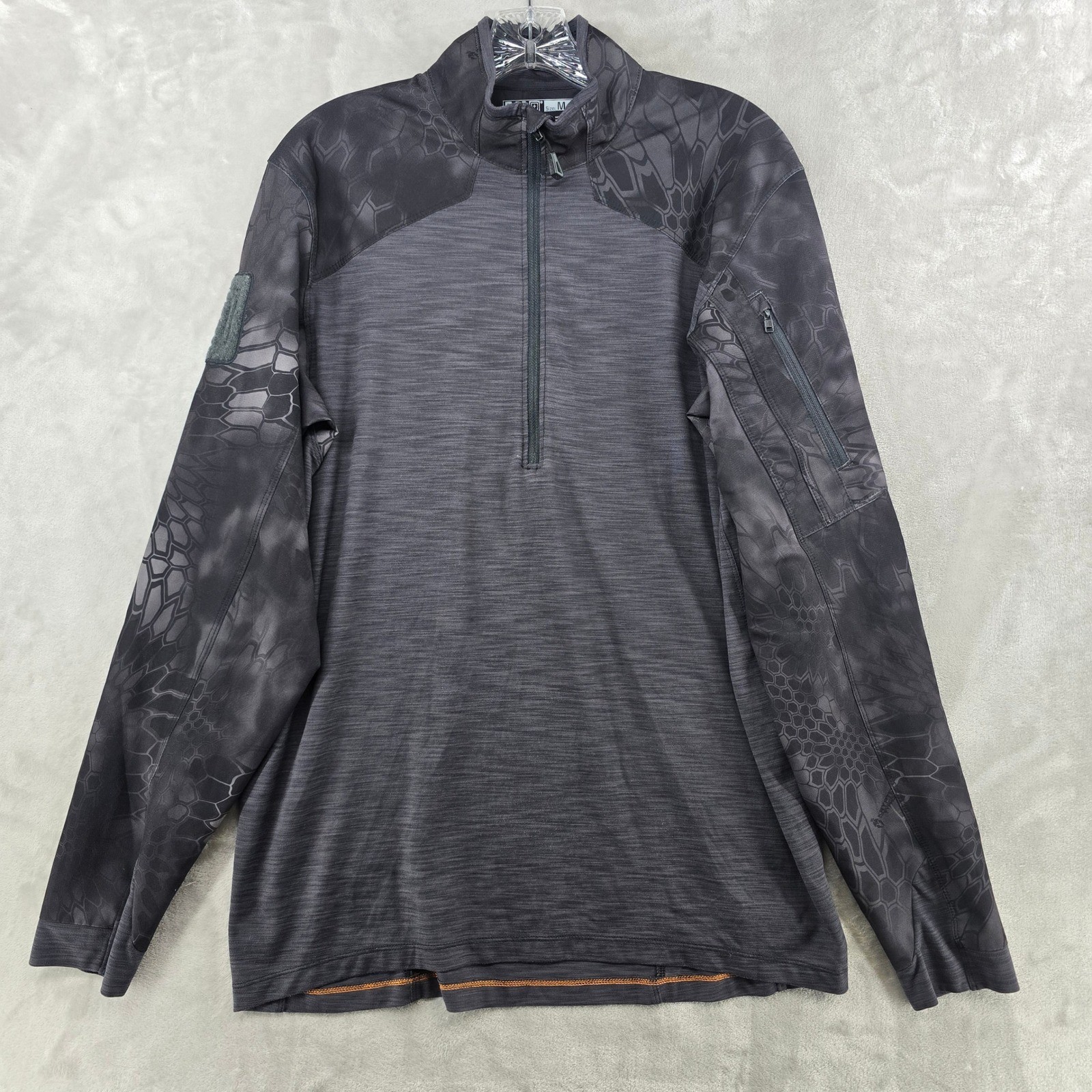 5.11 Tactical Rapid Assault Quarter Zip Mens Medium Gray Kryptek Camo Pullover gallery