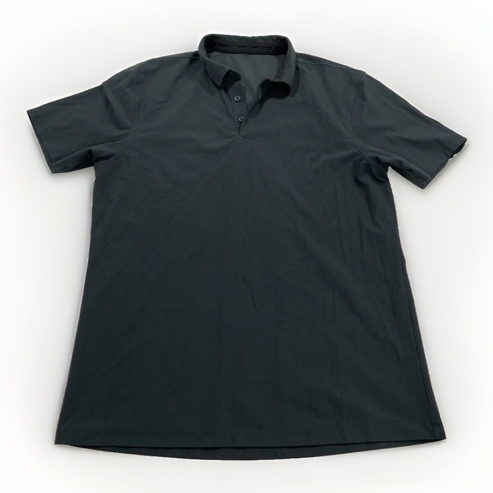 Lululemon Evolution Polo Technical Sweat-wicking Fabric Men's Medium Dark Blue
