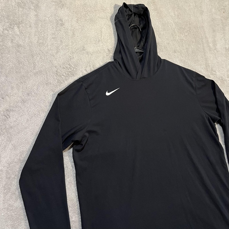 Nike Dri-FIT Lightweight Hoodie Shirt Mens XLT Black Long Sleeve Athletic gallery