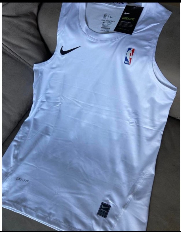 NIKE PRO NBA Team Issue Compression Tank BLACK and WHITE Shirt Sizes M - L gallery