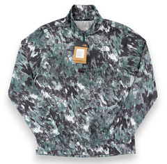 The North Face 24/7 1/4 Zip Tee Pullover Mens Medium Green Camo Lightweight NWT
