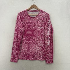 Huk Performance Shirt Mens XL Pink Long Sleeve Fishing Graphic Stretch Top Sport