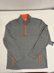 Birdie Bound Men’s Pullover Shirt – Large Gray Quarter Zip Golf W/ Cocktails New