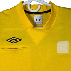 Umbro Tailored By Soccer Referee Jersey Men’s Size M Yellow Short Sleeve Pocket