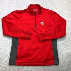Ohio State Buckeyes Pullover Men’s Large Red Quarter Zip Nike Tour Performance
