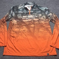 Legendary Anglers Shirt Mens Xl Camo Sun UV Performance 1/4 Zip Fishing shade